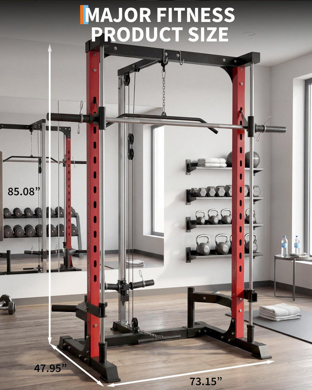 Smith Smith Home Gym - Support électrique 1000LBS avec système d'entraînement LAT Pulldown & Full Body