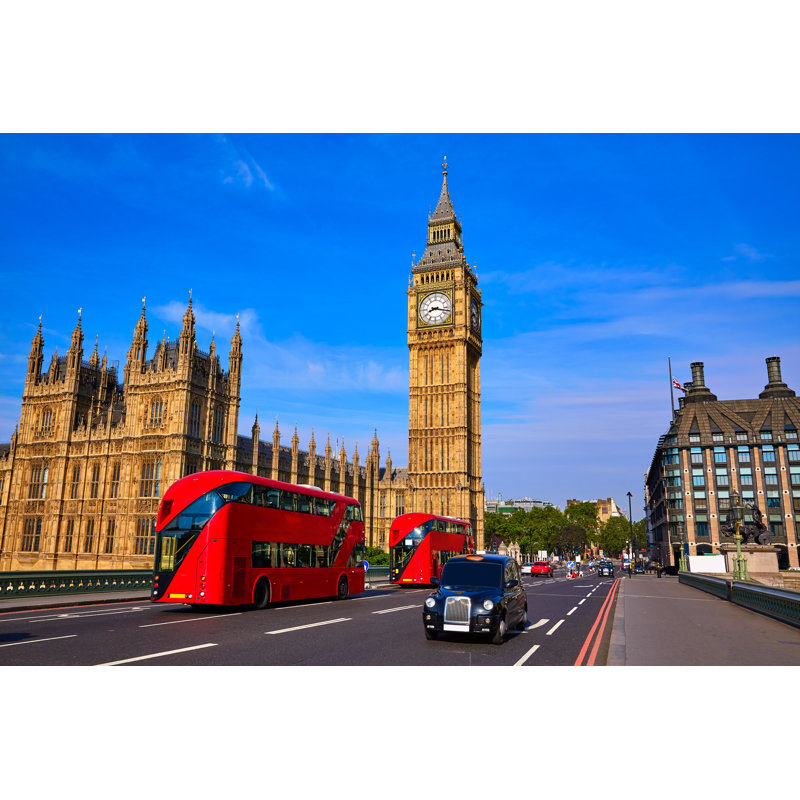 Big Ben Clock Tower - Wrapped Canvas Print, 30cm H x 46cm W
