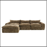 116'' Fully Compressed Sofa With High Density Foam