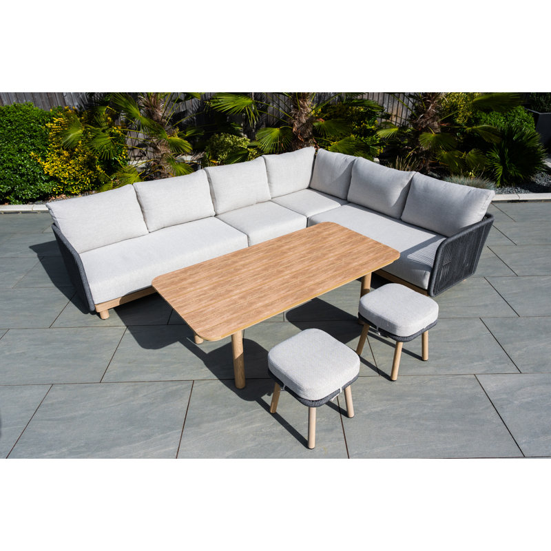 Buxton Rope Weave Corner Set with High Table