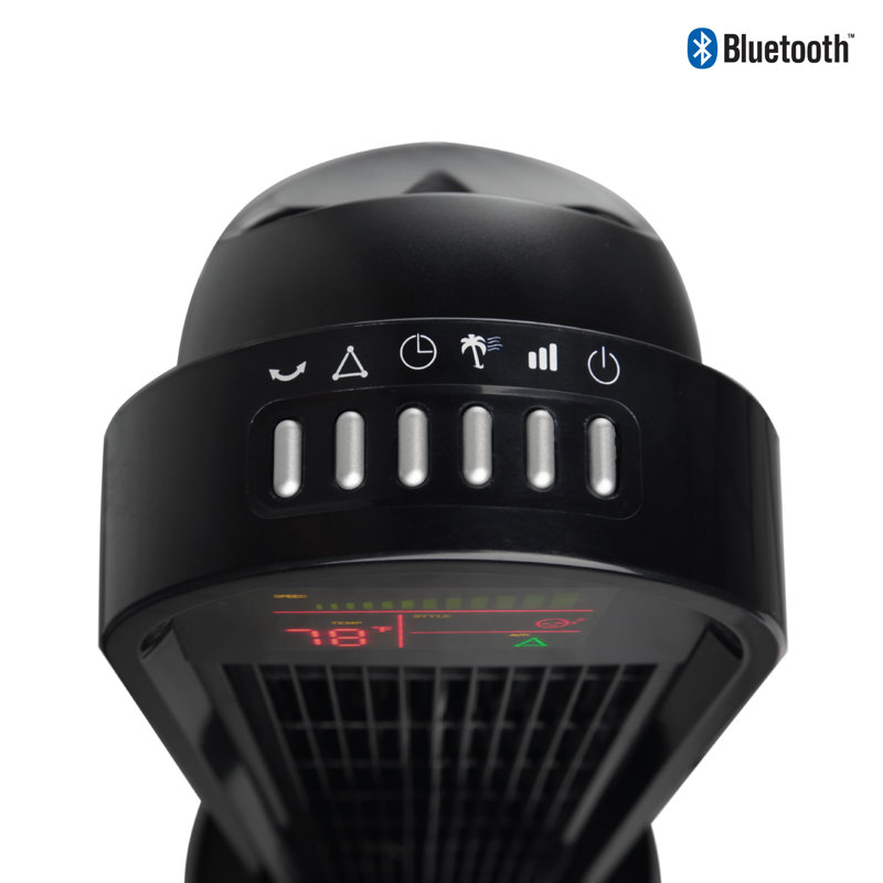 Ozeri 360 Oscillation Tower Fan, with Bluetooth and Micro-Blade Noise Reduction Technology
