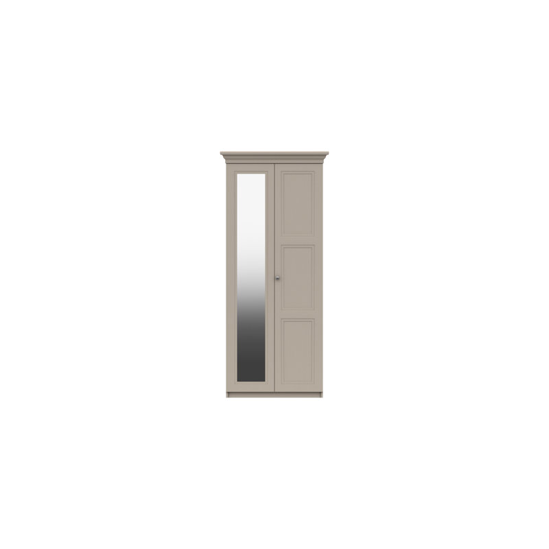 Adnan 2 Door Manufactured Wood Wardrobe, Fired Earth