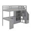 Twin Size Loft Bed With L-Shaped Desk And Drawers-956523823