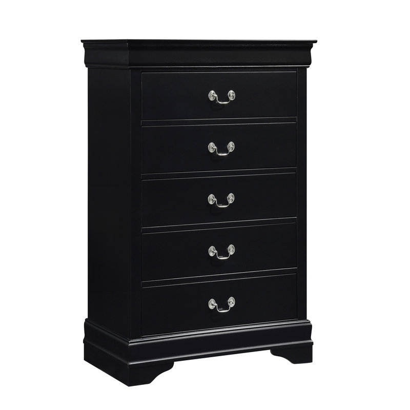 Meuble de rangement traditionnel pour chambre à coucher 1 pièce avec 5 tiroirs de conception classique