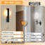 1-Light Sunrise Black LED Flush Mounted Sconce