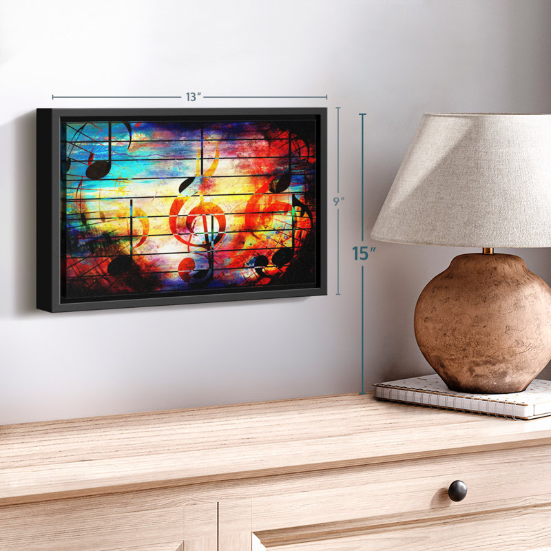 «Abstract Music Grunge», reproduction sur toile, H 9 po x l 13 po