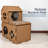 PETMAKER Cat House - Cardboard Cat House with Scratching Pads, Toys, and Catnip - Multi-Level Cat Houses for Indoor Cats, Kittens and Small Animals