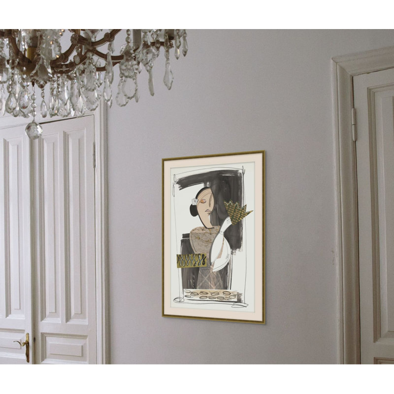 Romantic Figures 5 Framed Acrylic Painting Print, 43.75" H x 30.75" W
