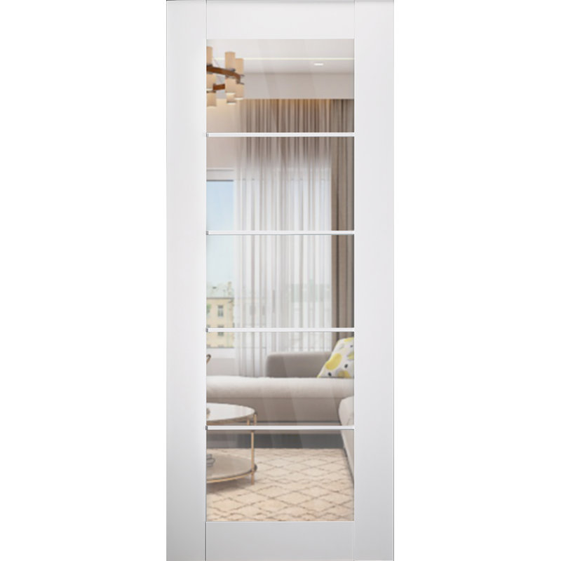 Dalle de porte standard en bois manufacturé blanc polaire Smart Pro 5 Lite Smart, 27,75 po x 83,23 po