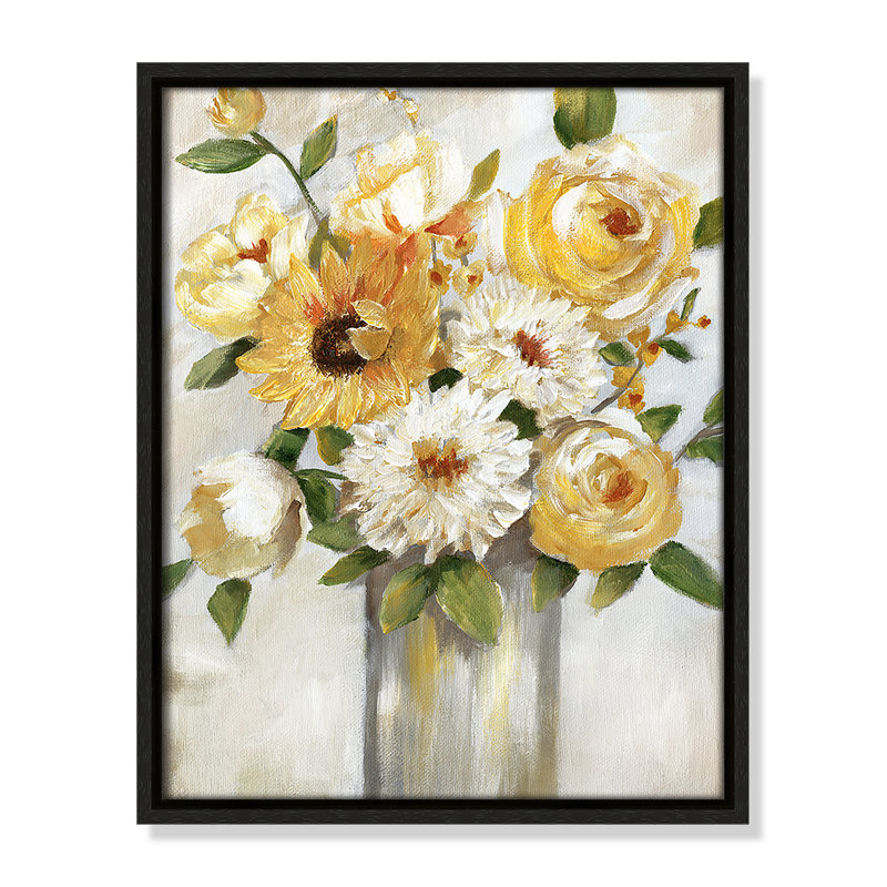 «Sunshine Bouquet Print» par Nan, Espresso, H 15,5 po x l 12,5 po x P 2 po