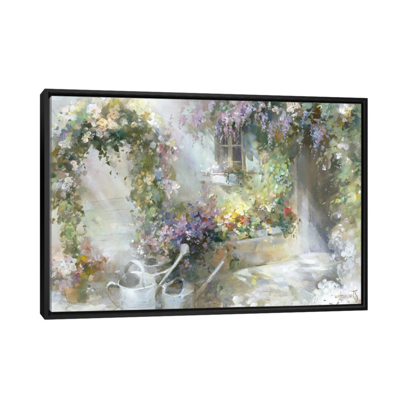 « matinée aube », reproduction sur toile, H 18 po x l 26 po x P 1,5 po, Toile avec cadre noir, Pas de tapis
