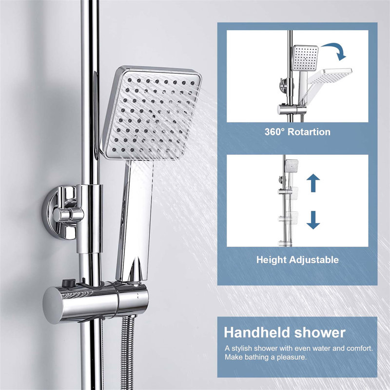 Rain Fixed Shower Head, Chrome