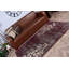 Tapis turc rétro Oushak de conception florale mauve en laine, idéal pour la chambre à coucher et l'ambiance douillette