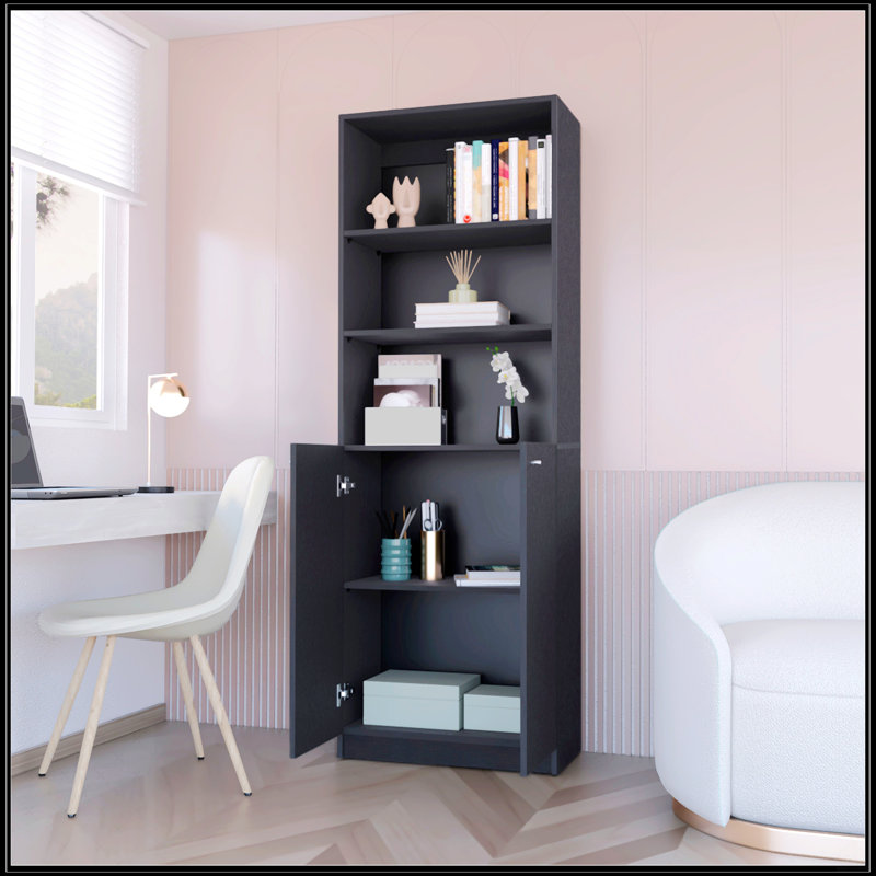 2-Door Bookcase, Black