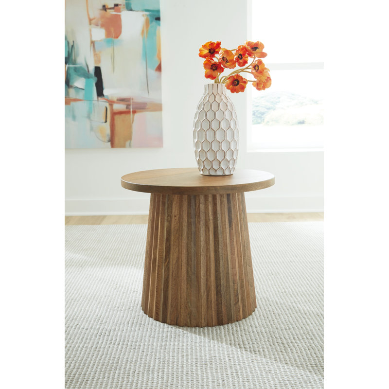 Table d'appoint Ditta, Brun