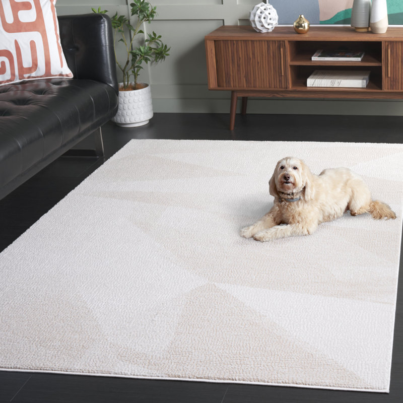 Tapis ivoire / beige Wilcox 110, Rectangle 5 pi 3 po x 7 pi 6 po