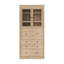 Garde-manger élégant de style shaker Eltera de 78 pouces avec portes en verre et surface rabattable-121788041