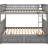 Full Over Bunk Bed With Drawers In Gray - Convertible For Bedroom Gray, Handled Drawer Storage, Build-1015177173-1015177179