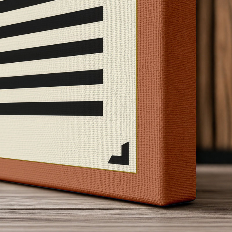 Sunrise 1919 Retro - Wrapped Canvas, 36x24 - 91.4 x 61.0 cm, Terracotta Border