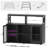 Asrf 47'' Wine Bar,Storage Buffet Cabinet Coffee Bar Cabinet For Liquor,Wine Cabinet With Racks with LEDs-1118037280
