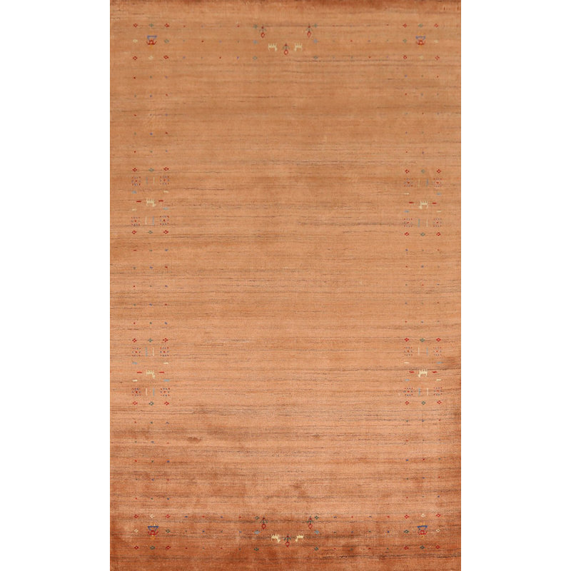 Wool Gabbeh Style Oriental Area Rug 5x8