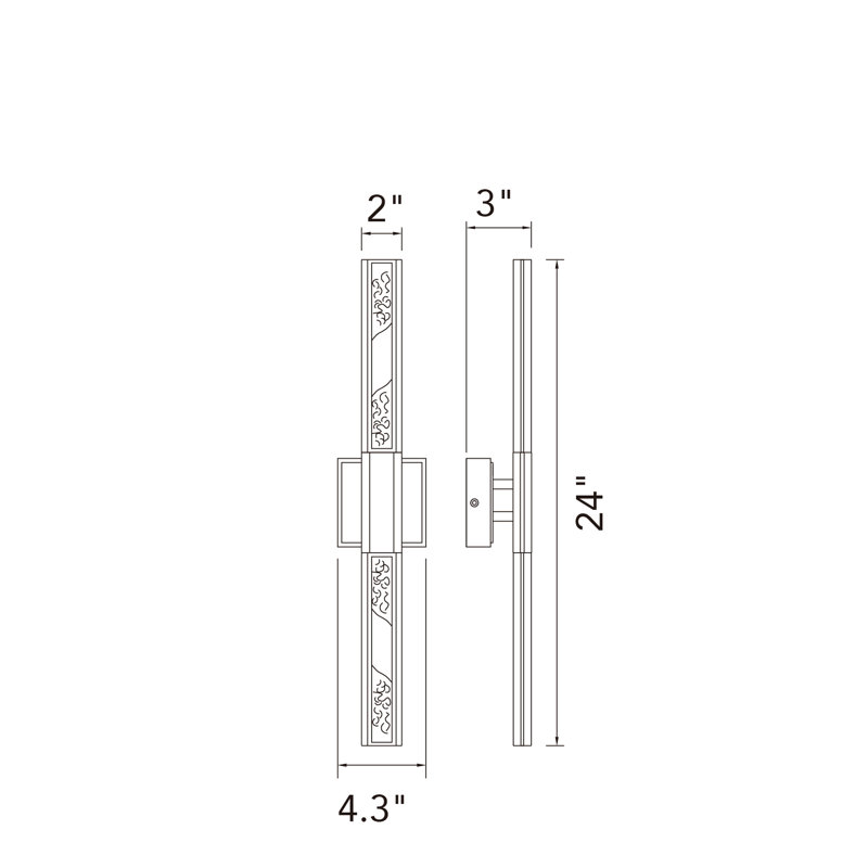 Fernada LED Vanity Light, Black