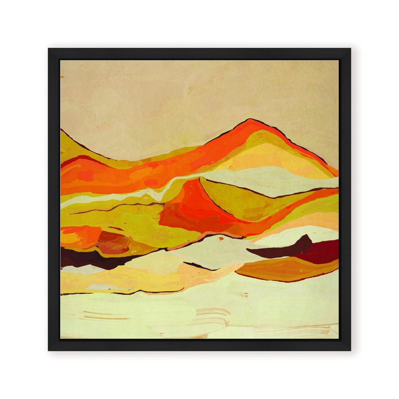 Nature Inspired Dawn's Horizon Trptych, 24" H x 24" W, Beige, Framed Print