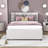 Wildo Linen Upholstered Platform Bed with Trundle And Headboard-874361541-874361540