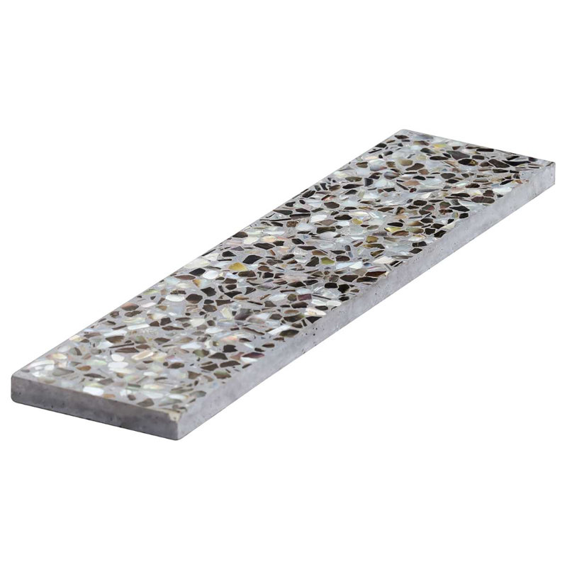 Reef Gray 3X12 Polished Pearl Terrazzo Tile