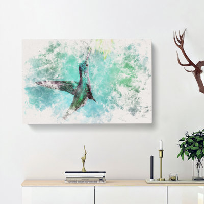 Green Hummingbird - Wrapped Canvas