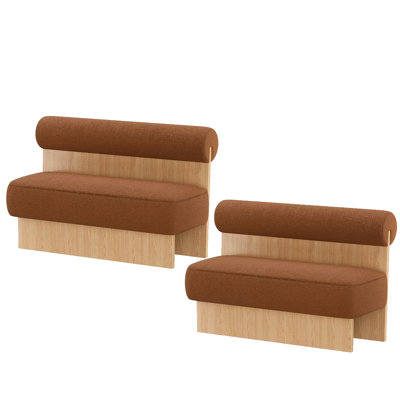 Larrinaga Cotton Blend Upholstered Bench