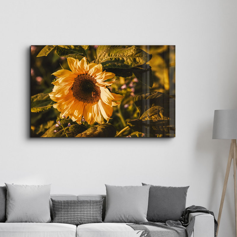 Élégante peinture murale en verre trempé de 13,8 po x 21,7 po | 100% verre trempé, épaisseur: 0,16 pouce | Imprimé UV pour des couleurs éclatantes | Parfait pour la décoration intérieure, le salon et les espaces de bureau