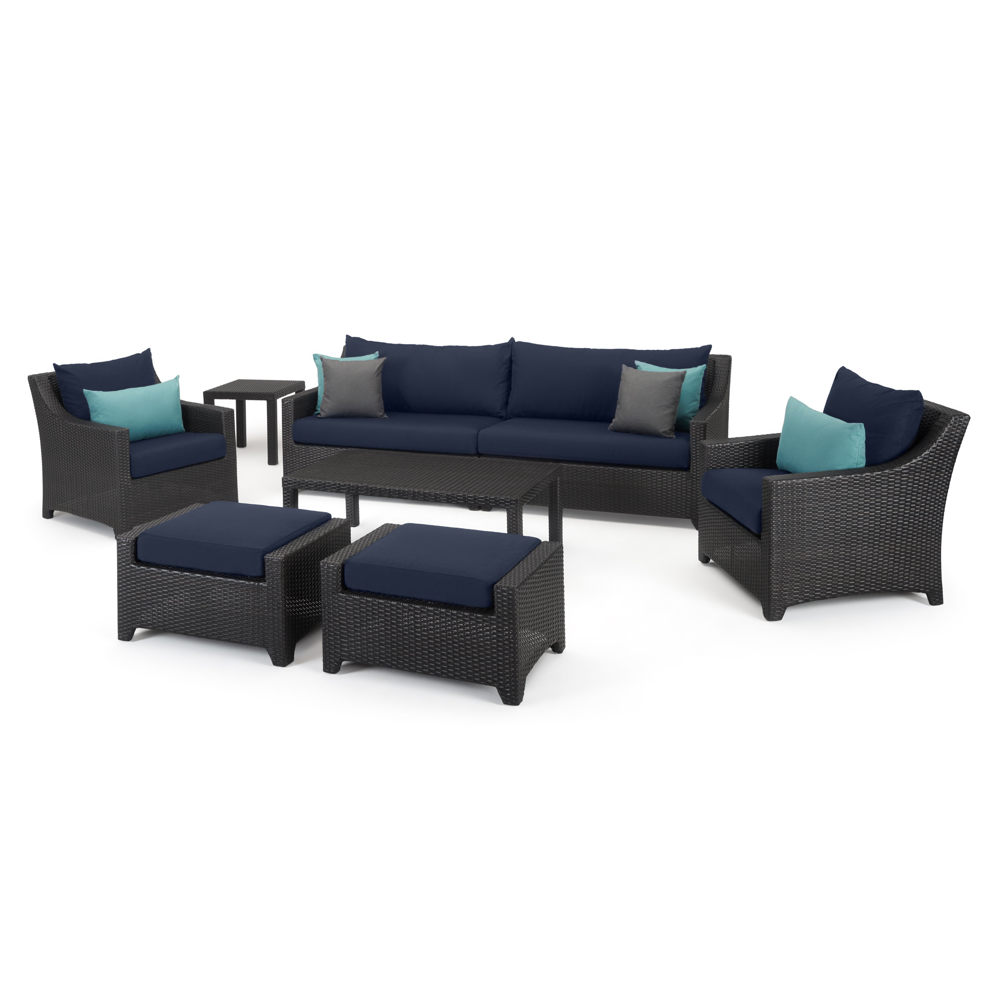 Northridge 5 piece conversation set with cushions best sale