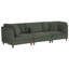 3 - Piece Upholstered Corduroy Modular Sectional with Pillow Back and Solid Wood Legs-771323894