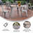 Harewood Square Commercial Indoor/Outdoor Poly Resin Restaurant Table with Steel Frame-797385361-797385366