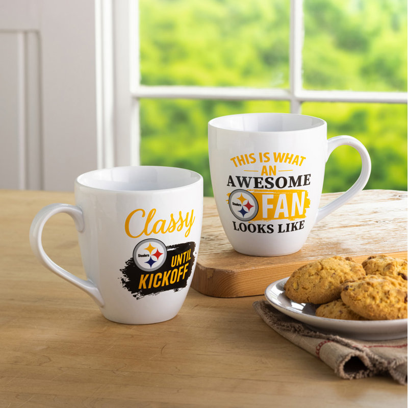 Ensemble de 2 tasses à café NFL, Pittsburgh Steelers