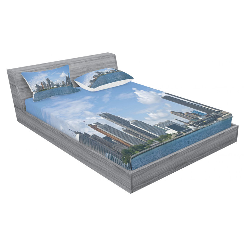 Microfiber Sheet Set, Queen Sheet Set with Fitted Sheet