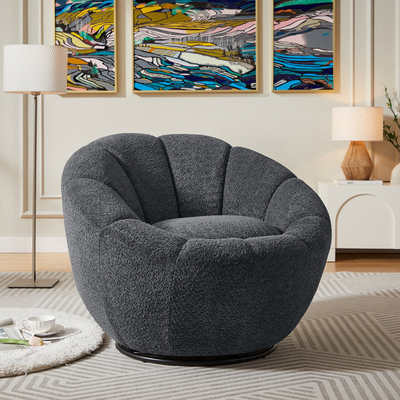 Chaise d'appoint rembourrée, Ourson gris foncé