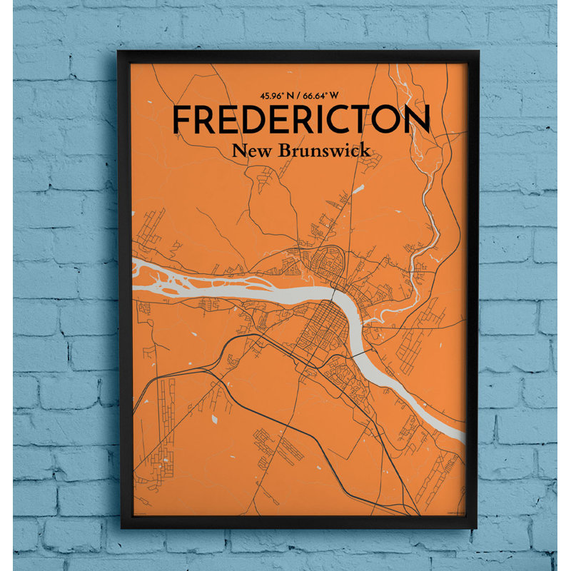 Frederion City Map - No Frame Print, 61cm H x 45.7cm W