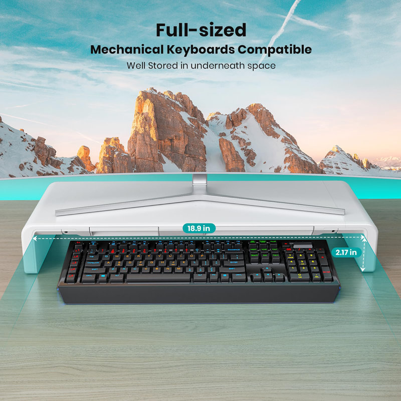 Monitor Stand, White
