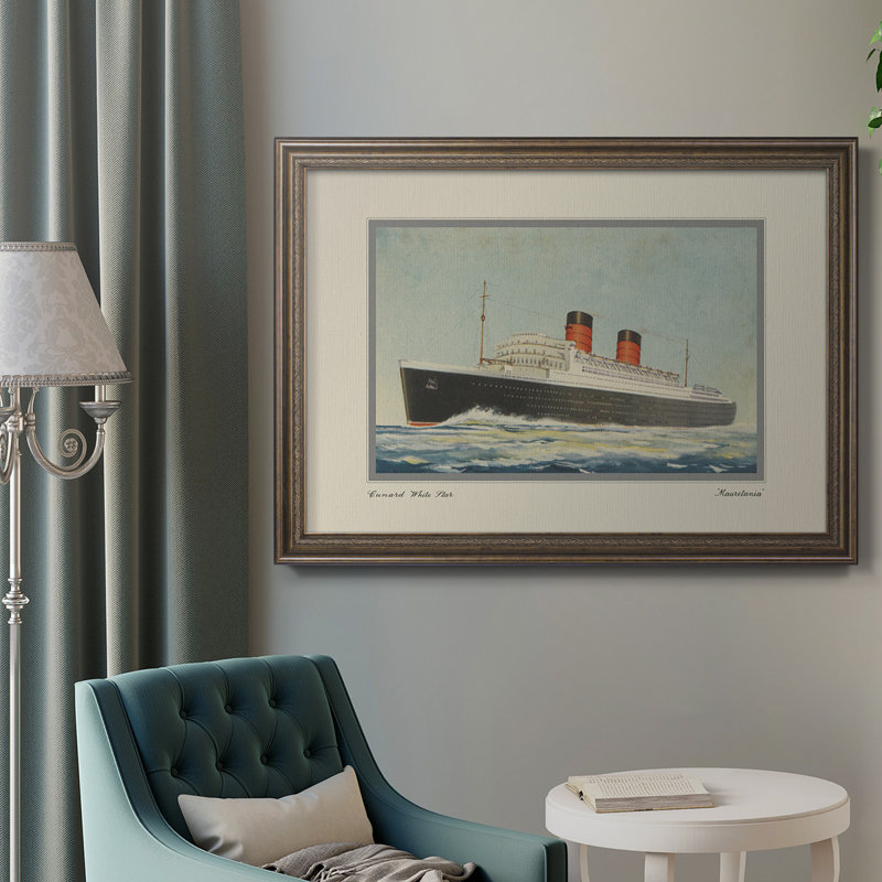 Croisière rétro I, toile encadrée de qualité supérieure - prête à être accrochée, H 18 po x l 27 po x P 2,5 po, Cadre naturel