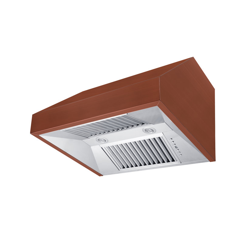 ZLINE 30" Fingerprint Resistant Stainless Steel Convertible Vent Under Cabinet Range Hood (8685S-30), Copper, 36"