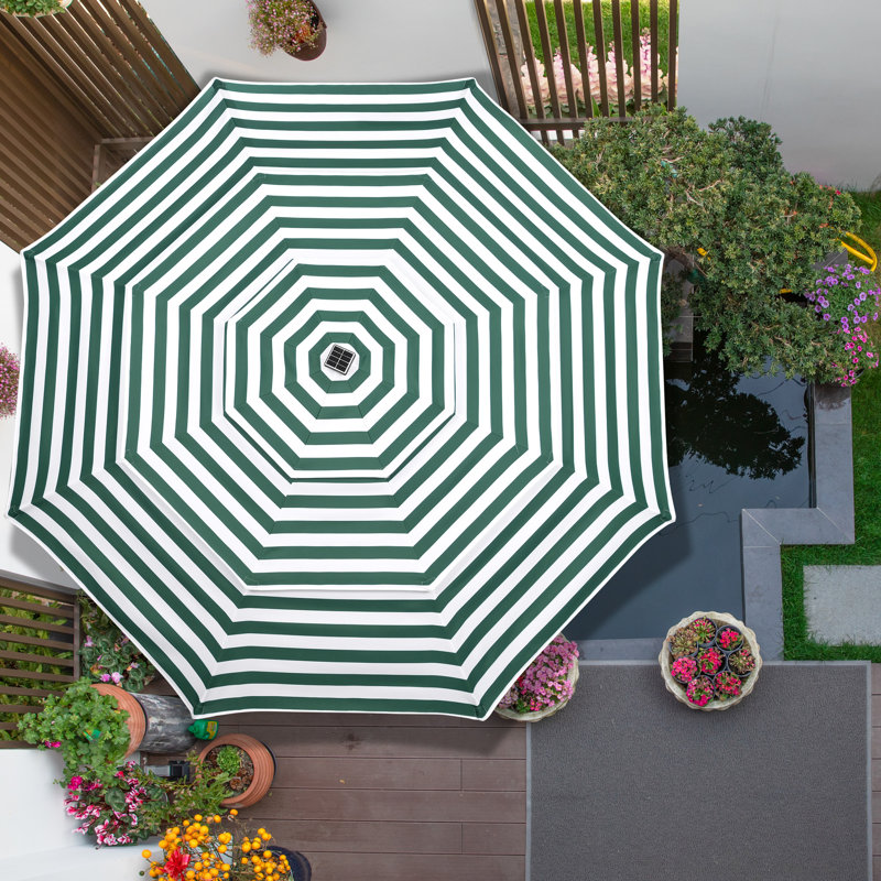 Auvent de remplacement pour terrasse de marché avec auvent à 3 niveaux 10 pieds, Vert/blanc