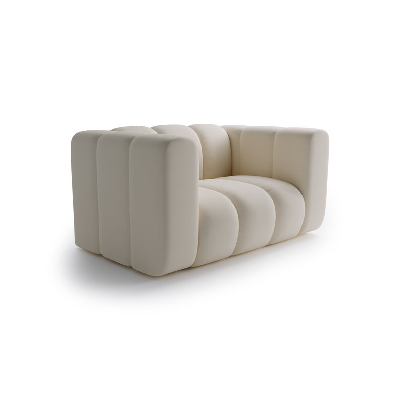 Velvet Accent Chair, Beige