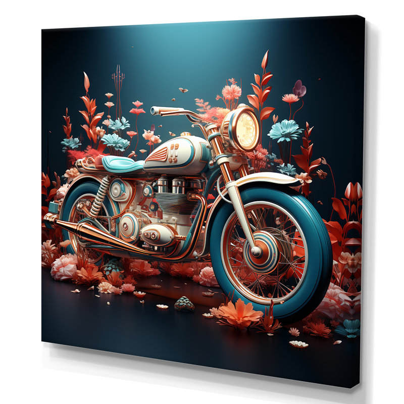 «Rustic Motocyle Odyssey I», reproduction sur toile, Toile tendue, 30" H x 30" W