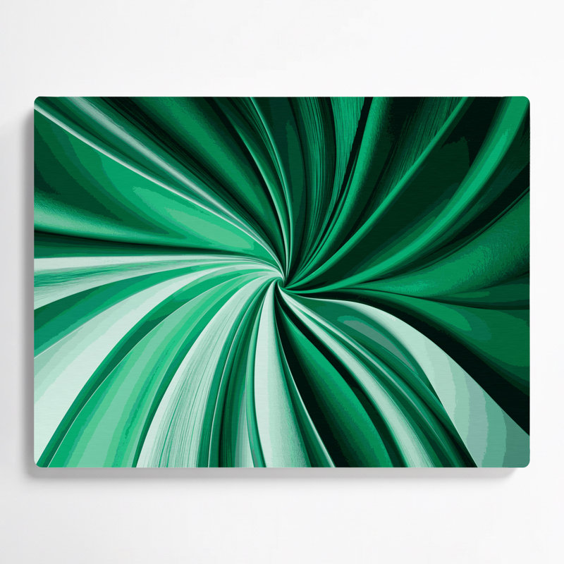 Art mural en métal dégradé abstrait vert 33, H 11 po x l 14 po