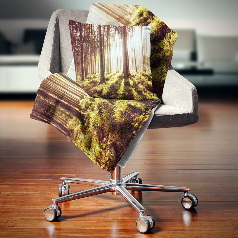 Tons du coussin de forêt early matin, Coussin décoratif, 16 po x 1 po