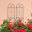 Ensemble de 2 treillis de jardin en métal 86,7 "x 19,7" antirouille pour plantes grimpantes