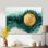 Forêt d'hiver avec paysage de rivière Emerald III - art mural forêt