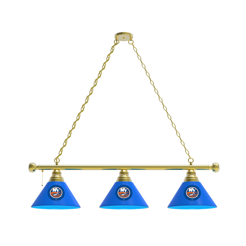 Luminaire suspendu 3 lumières NHL, New York Islanders, Laiton